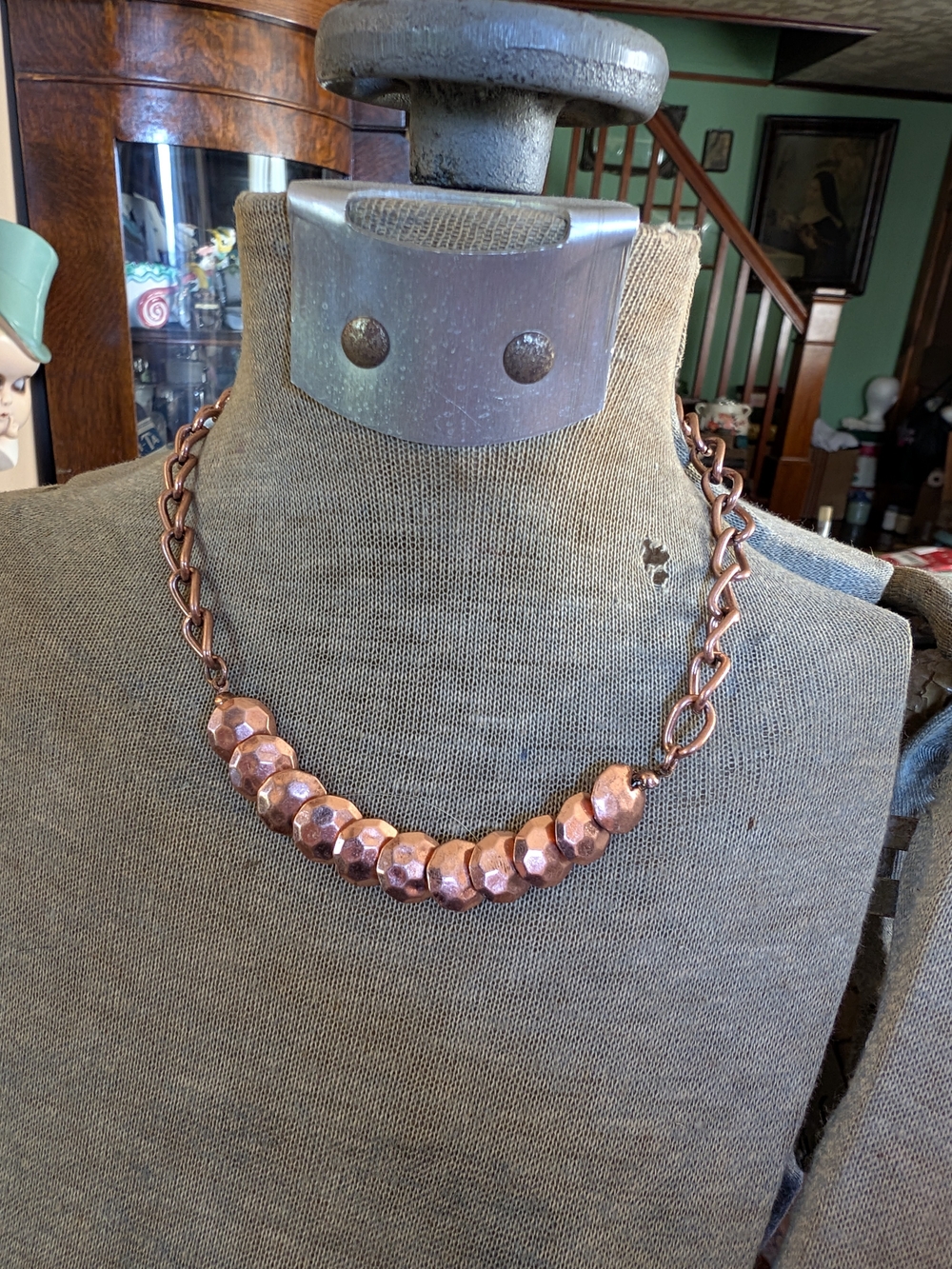 Copper Bead Statement Necklace, Premier Design, 16 In